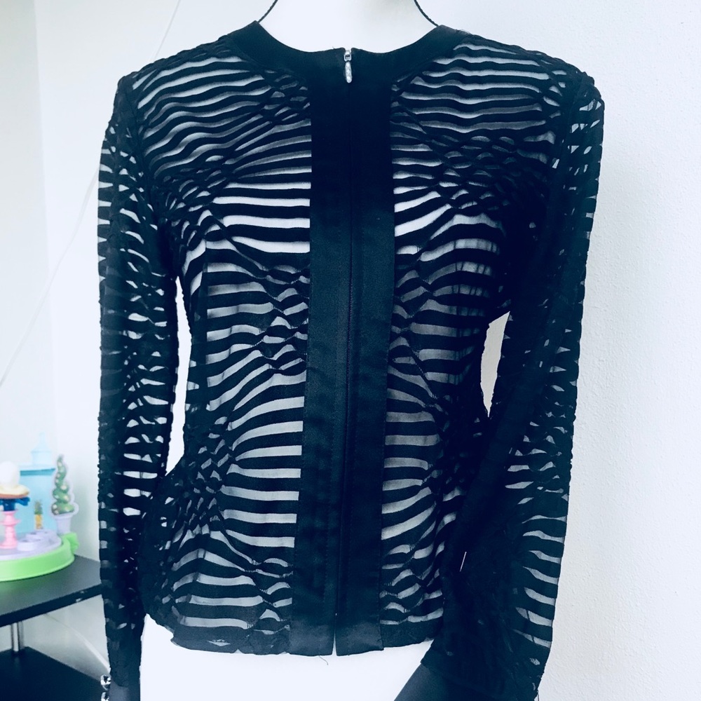 Retro transparent blouse